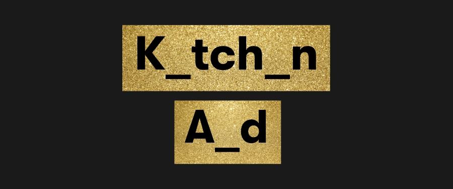 A hangman-style hint showing our daily brand deal. 