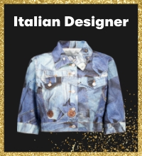 A double-breasted checked jacket.