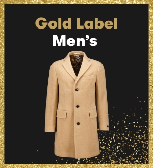 A long camel overcoat. 