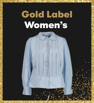 A long-sleeved blue blouse. 