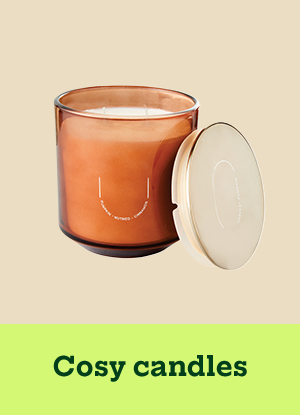 Pink glass candle jar