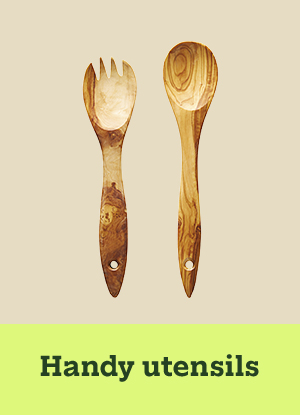 Wooden salad spoons