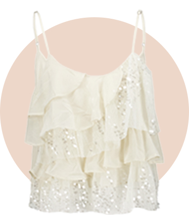 A white camisole top.