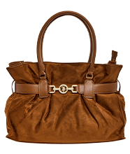 Brown handbag.