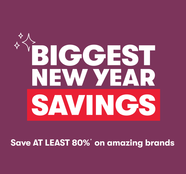 Save AT LEAST 80%* on the brands you love.