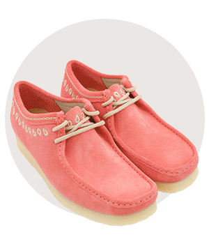 A GIF of suede shoes, neutral sandals and striking low-top trainers.