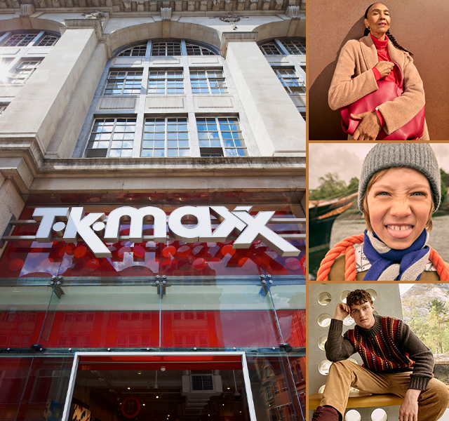 A collage of images showing our store and models wearing autumnal layers. 