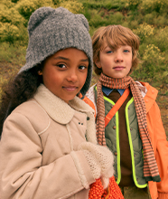 A pair of children in cosy separates 