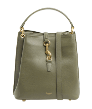 Green handbag.