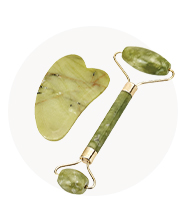 A jade roller and gua sha.