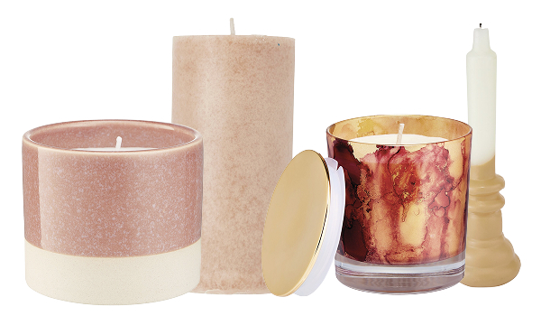 Selection of autumn candles.
