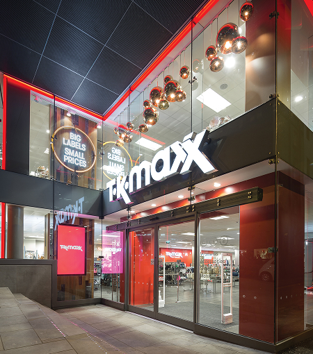 TK Maxx store exterior.