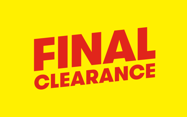 Clearance, even better value